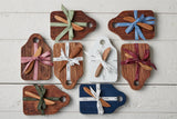 Mini Natural Appetizer Board with Spreader, Sage Green Ribbon