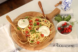 Euro Large Serving Spoon Set, Fruitwood