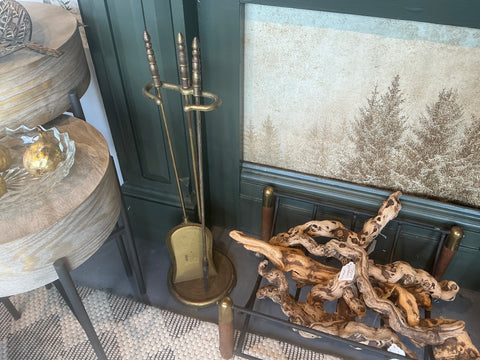 Brass fireplace tools