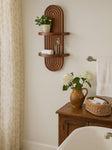 Arched Wood Wall Shelf MCM