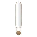 Antique Brass Oval Wall Mirror