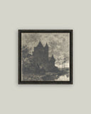 Haunted Chateau Framed Antique Art