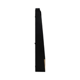 Metal Glass Integrated Shelf Wall Mirror - Black, 30 in.