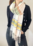 Plaid Fringe Cashmere Ultra Soft Scarf
