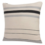 Transitional Hand-Woven Modern Striped Cotton Throw Pillow/cover only