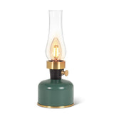 Lantern LED Lamp with Chimney-Black-10.5"H
