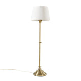 59" Empire Shade Floor Lamp, Antique Brass Gold, White