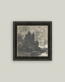 Haunted Chateau Framed Antique Art