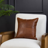 Genuine Leather Throw Pillow
