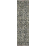 8' Runner Brown and Black Oriental Indoor Outdoor Runner Rug