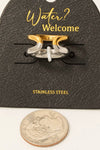 Stainless Steel Two Tone Layered Open Band Ring