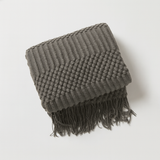 Slate Waffle Stripe 50x60 Inch Throw Blanket