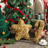 Gold Velvet Candy Cane Filled Throw Pillow - 9"x20"