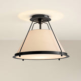 Rowabi - Solace Metal Fabric Gold Black Ivory Modern Flush Mount