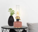 Lantern LED Lamp with Chimney-Black-10.5"H