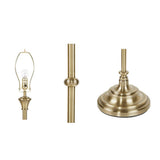 59" Empire Shade Floor Lamp, Antique Brass Gold, White