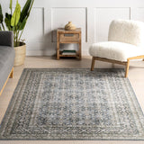 Quintessa Medallion Spill Proof Machine Washable Area Rug