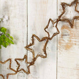 5 ft Chain Grapevine Twig Garland  - Select Stars or Hearts