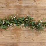 5' IVY & TEA LEAF W/ WHITE FLOWERS GARLAND