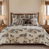 Lodge Toile Plaid Pillow