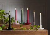 Abbott - S/2 Sand LED Taper Candle - 9.5"H