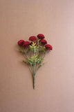 BUNDLE OF SEVEN  ARTIFICIAL DALHIAS - RED
