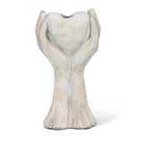 Hands Holding Heart Taper Holder-8"H