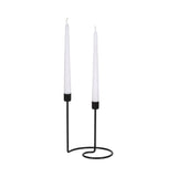 Taper Candle Holder 2-Taper - Black Iron Swirly, 8 in.