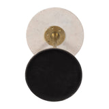 End Table - Gold/White Marble Top Metal Round Base, 24 in.
