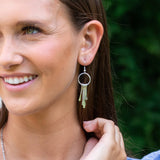 Handmade Antique Silver Hoop & Chime Fringe Earrings