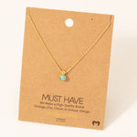 Gold Dipped Stone Bead Pendant Necklace