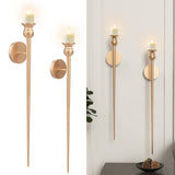 Set of 2 31.5" Vintage Candle Wall Sconces
