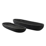 Black wooden bowls 2 sizes