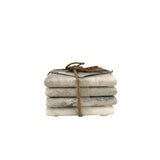 Becki Owens Set of 4 Square-Shaped Beige Marble Coasters
