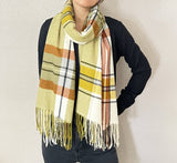 Plaid Fringe Cashmere Ultra Soft Scarf