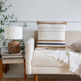 Transitional Hand-Woven Modern Striped Cotton Throw Pillow/cover only