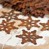 2" Rusty Tin Snowflake Cutouts (Package of 100 pieces)