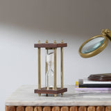 Decorative Aluminium Frame Sand Timer-Hourglass-4x4x8"