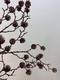 35" Mini Brown Pine Cone Spray