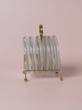Glass Coasters Metal Caddy Set MCM