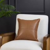 Genuine Leather Throw Pillow
