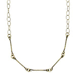 Balsa Chain Necklace, Brass.  18” length