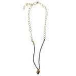 Necklace, Cast Brass Pod