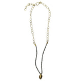 Necklace, Cast Brass Pod