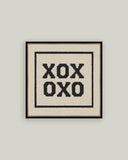 Cross Stitch XOXO Framed Antique Print