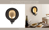Candle Holder - Black Metal Round Votive Wall Mounted, 9 in.