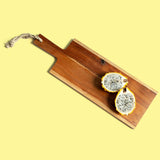 Wood Board With Braided Handle & Tie