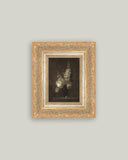 Hollyhock Bouquet Framed Antique Art