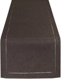 Chocolate Badgley Hemstitched Table Runner - 13"X72"
