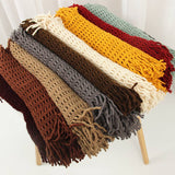 Knit Tassel Infinity Loop Scarf